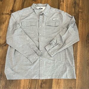 Habit Men's Gray Casual Button-Down Shirt XXL